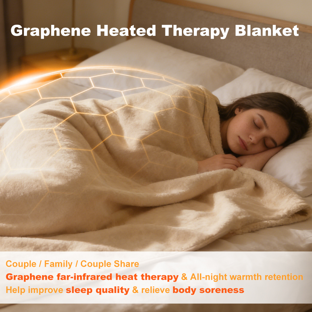 Graphene Heated Therapy Blanket: 6–14μm Far-Infrared Resonance Therapy for Deep Energy Replenishment